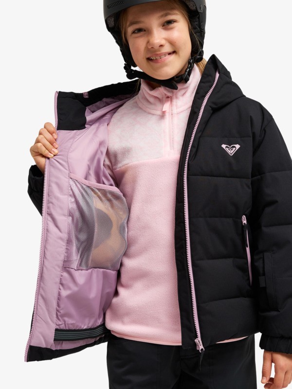 Snowyhill Puffy 10K Veste de snow technique Noir Fille 8-16 ans