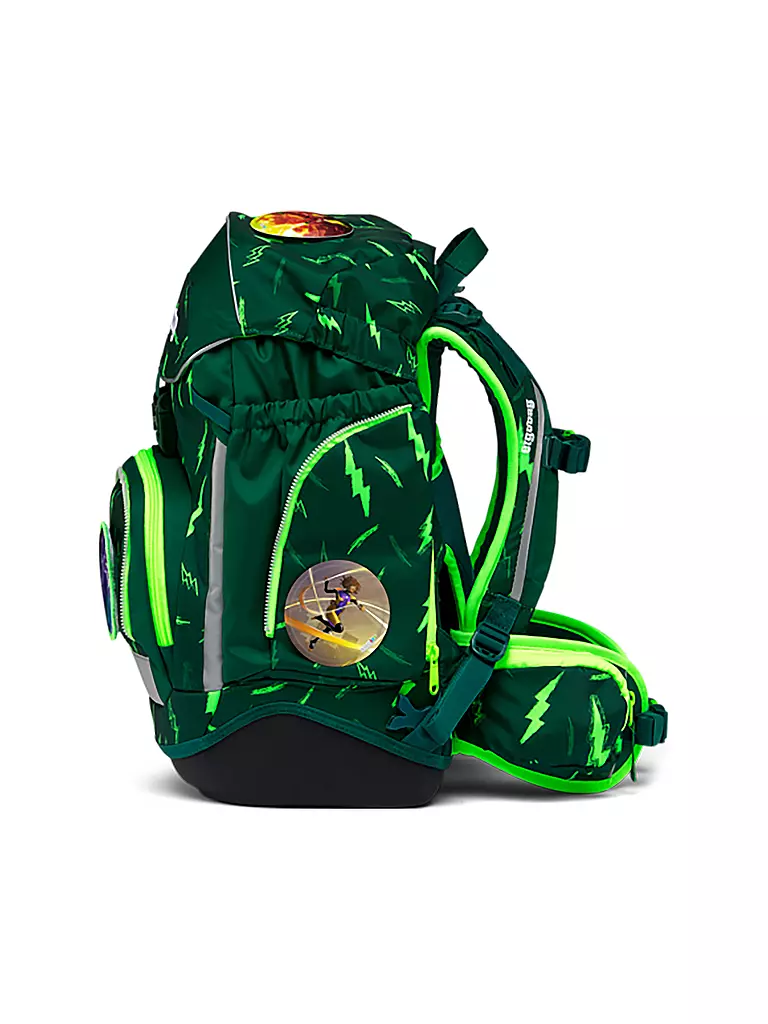 ERGOBAG Schultaschen Set 5tlg CUBO Lumi - Bärtastisch  dunkelgrün