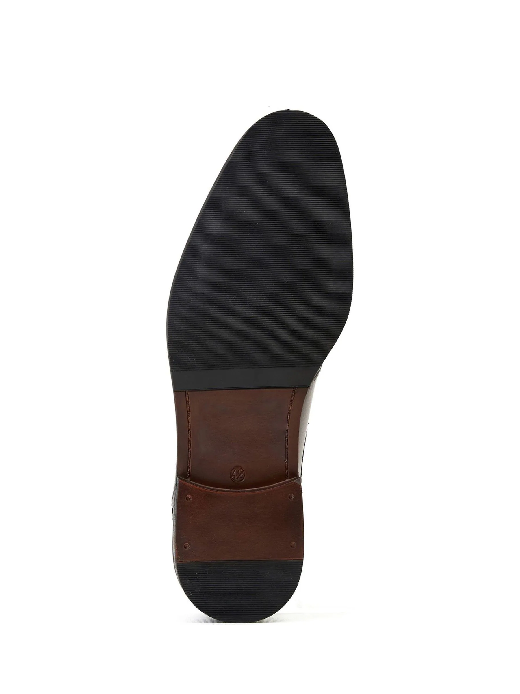 Zwart - Base London Pocket Brogue Shoe