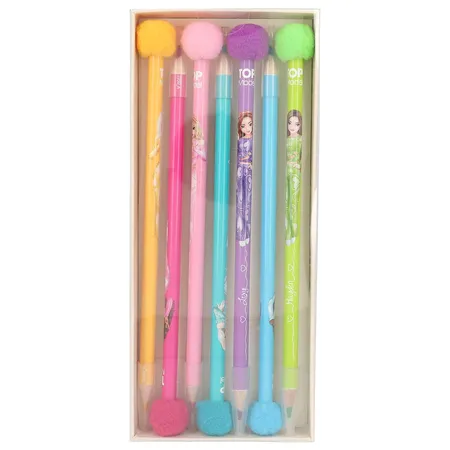 Depesche TOPModel Pompom Buntstifte Set