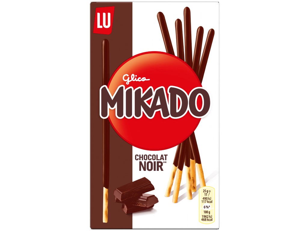 BOLACHA COBERTA MIKADO CHOCOLATE NEGRO 75G