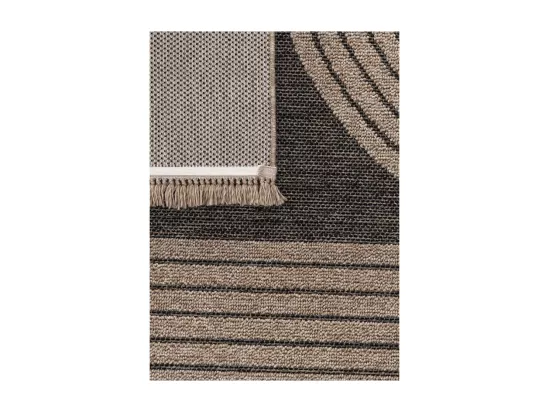 Tapis extérieur effet jute arc - CASSIS 93 Gris anthracite 200*290