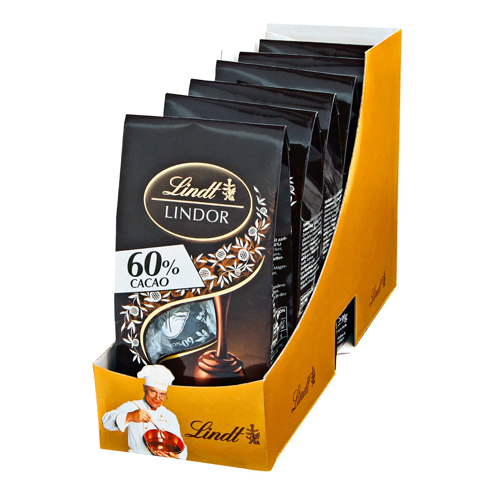 Lindt Lindor Dark 60% Beutel 99 g, 6er Pack