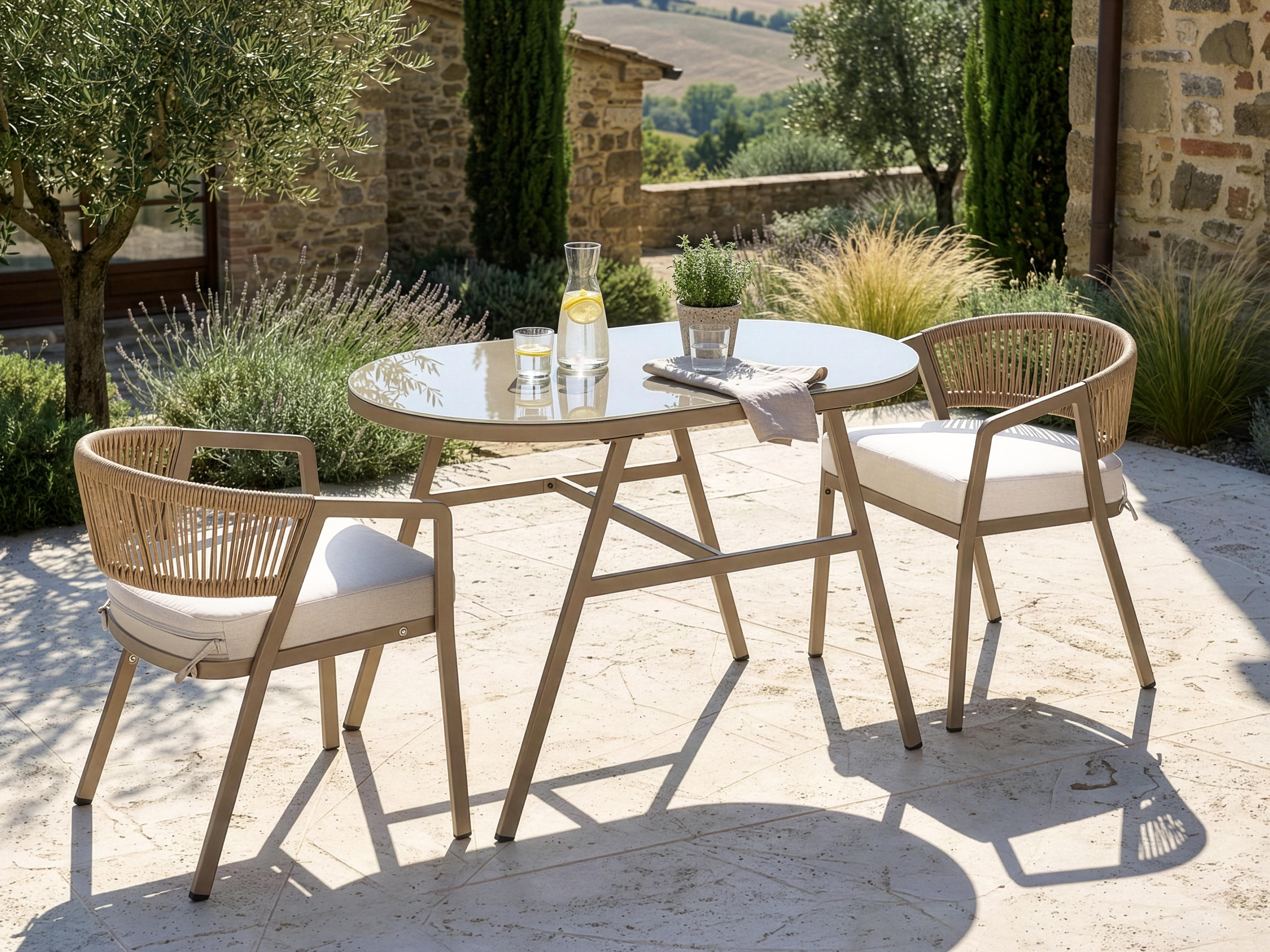 Bistroset MUROS Metaal Taupe