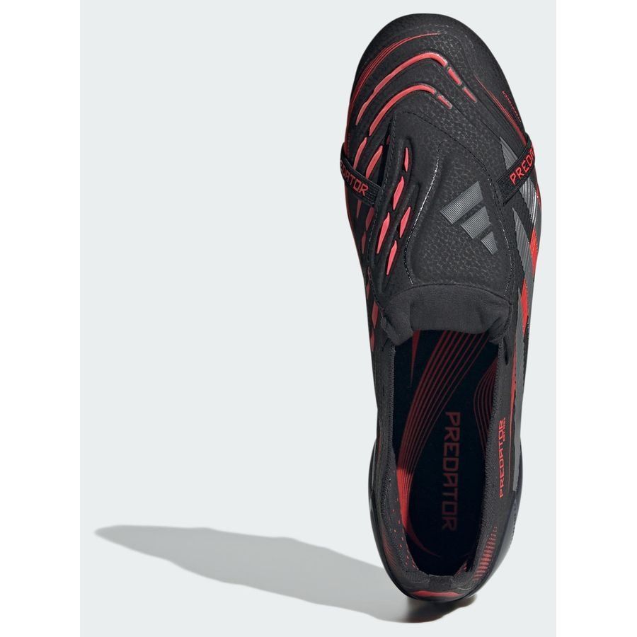 adidas Predator Elite Fold-over Tongue FG Stealth Victory - Noir/Gris/Lucid Red