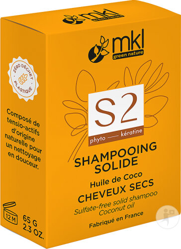 MKL Green Nature Shampoing Solide Huile De Coco Cheveux Secs Bio 65g