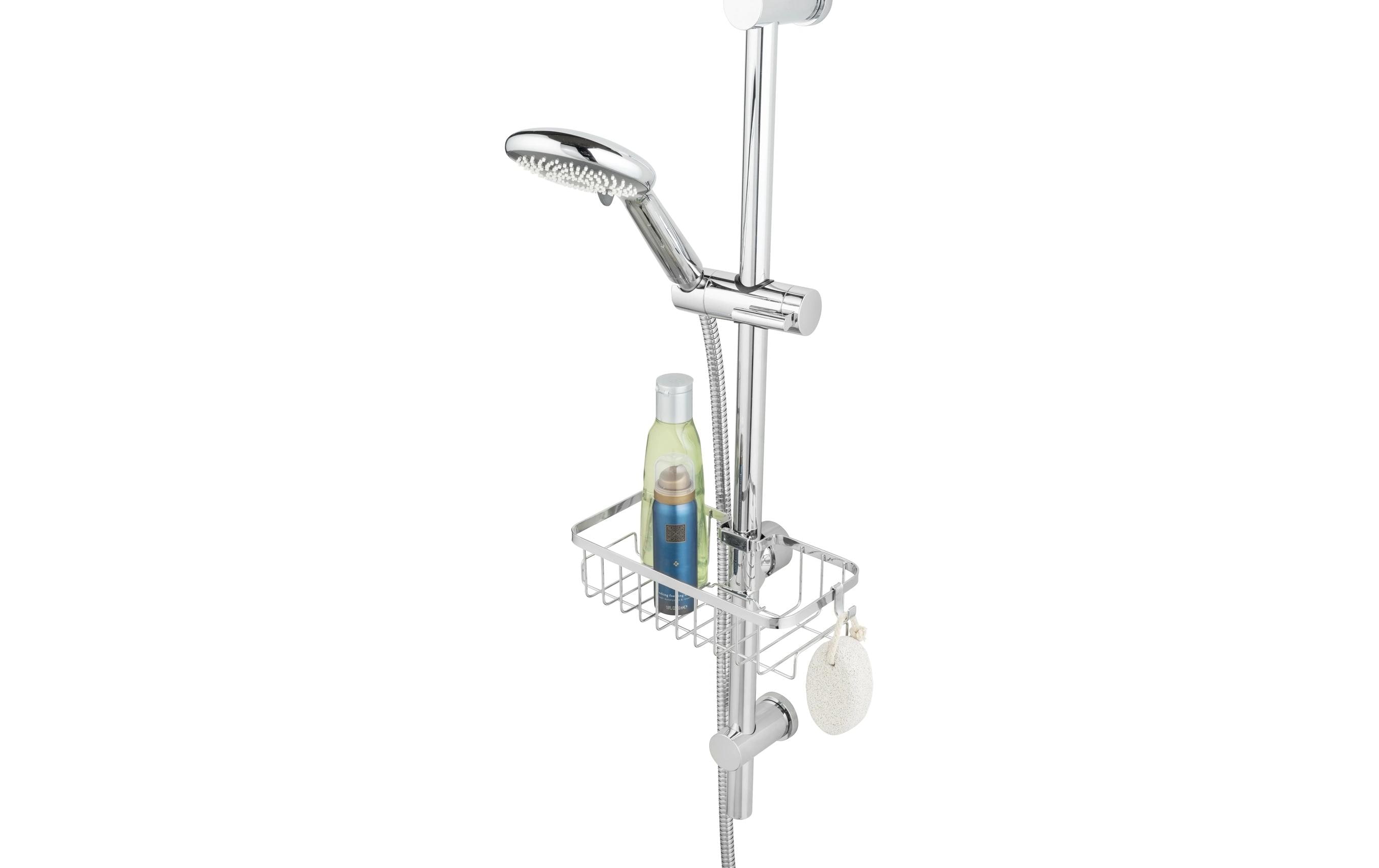 Duschmittelhalter Floresta Eckig, SilberDuschstangencaddy