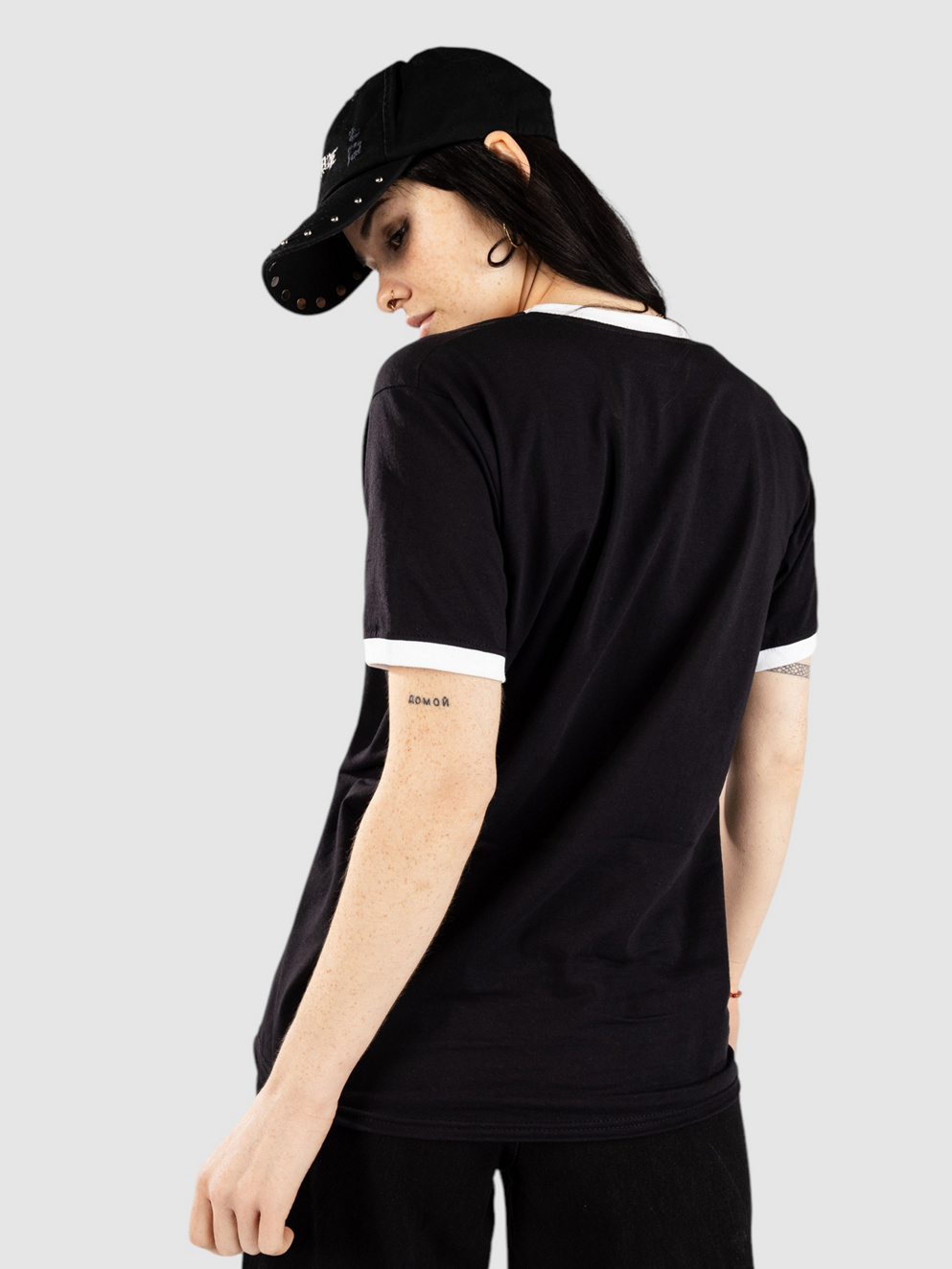 A Lost Cause Razor Ringer T-Shirt black/white