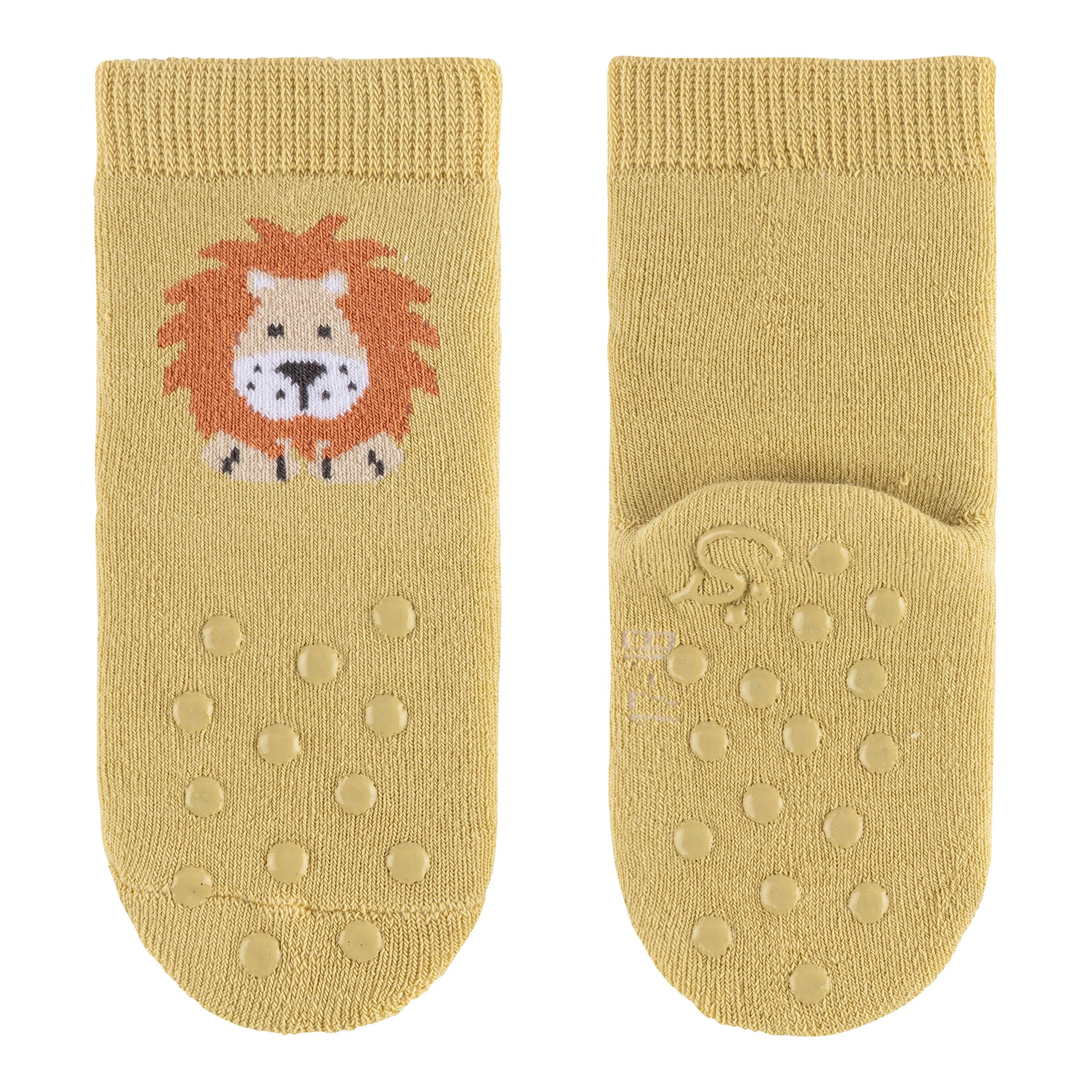 Sterntaler 2er-Pack ABS-Krabbelsocken Löwe Auto marine/grün