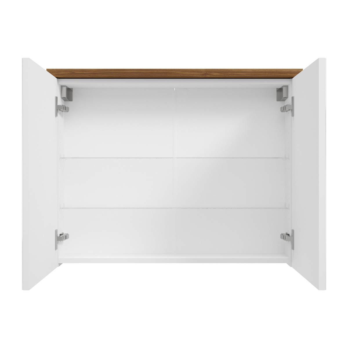 Fontana Basic spiegelkast 80cm met 2 deuren walnoot