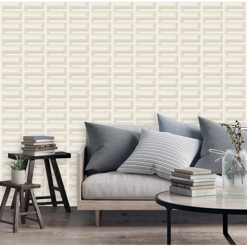 Dutch Wallcoverings Vliesbehang Renaissance Grecian key - crème - 10,05m x 53cm