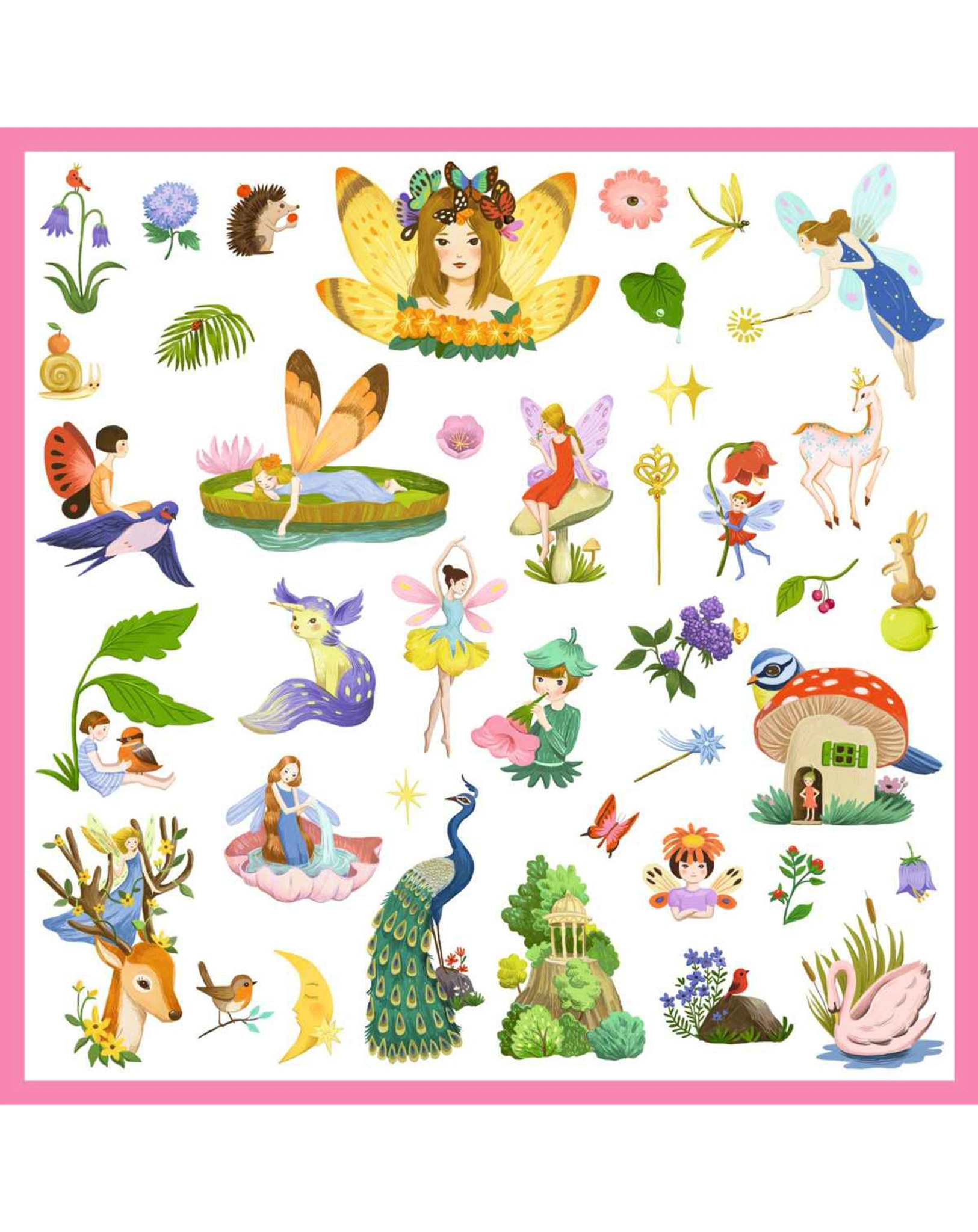 Metallic-Sticker FANTASIE mit 160 Stickern