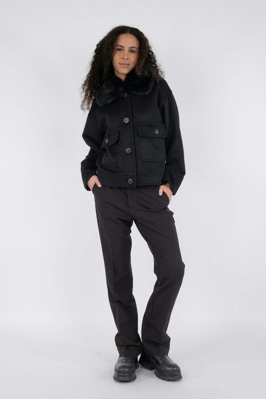 Neo Noir Pitti Wool Jacket black