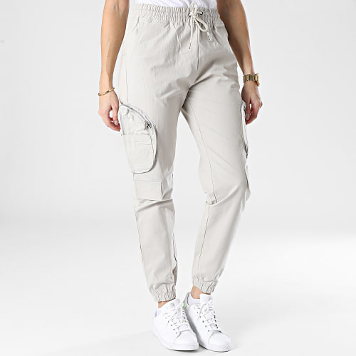Pantalon Cargo Femme F234205 Gris