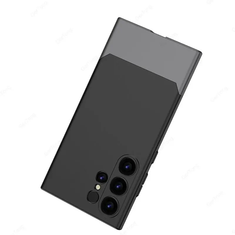 Samsung Galaxy S24 Ultra Hardcase Schutz Hülle mit Magnetverschluss - Schwarz / Grau