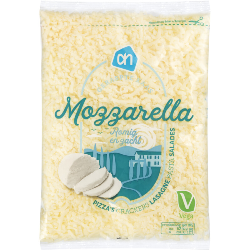 AH Mozzarella geraspt