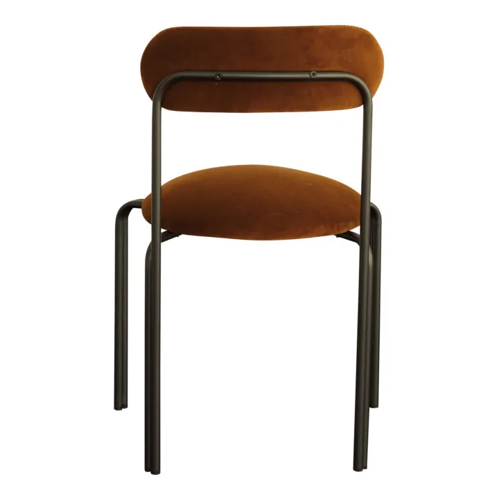 Gabrielle Paris Chaise Lise, assise en velours | Ocre