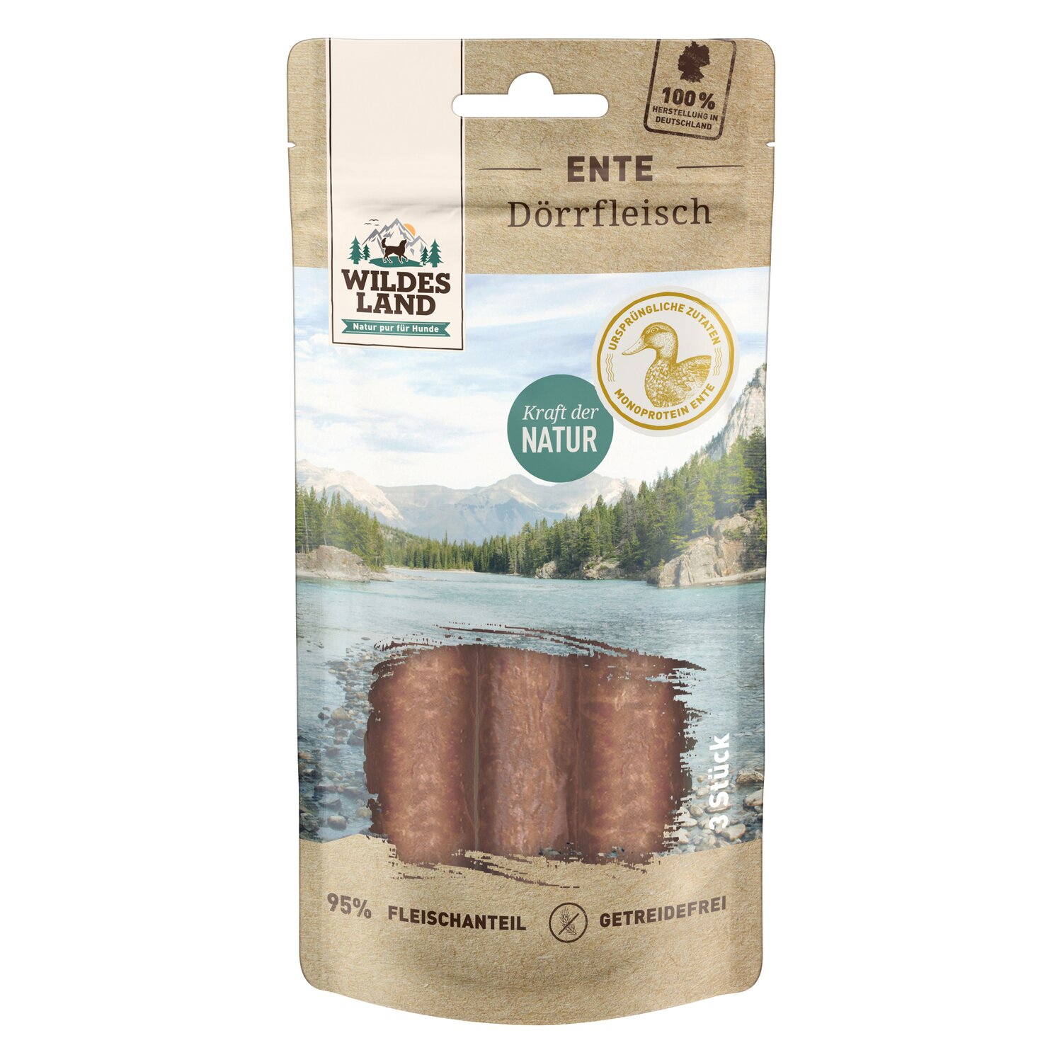 WILDES LAND Dörrfleisch - 65 g - Ente