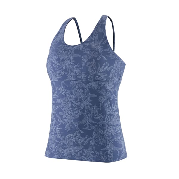 Débardeur escalade PATAGONIA W'S MIBRA TANK MONKEY FLOWER: CURRENT BLUE