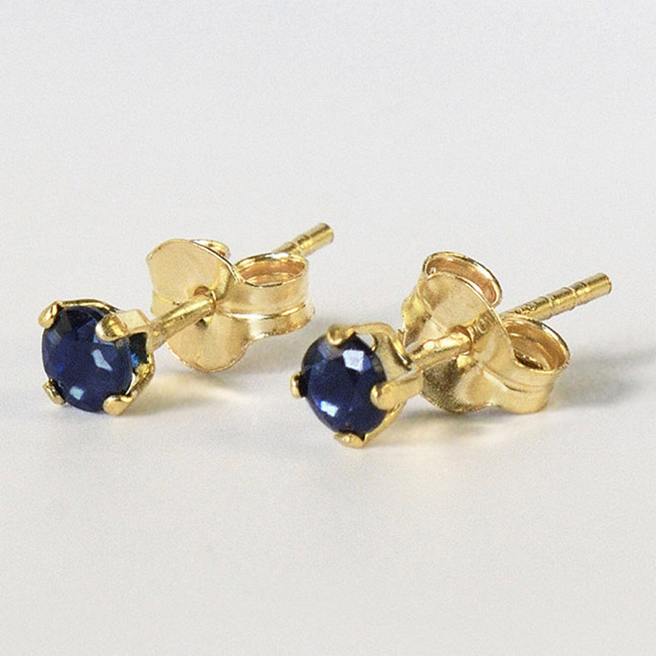 Instant d'Or Boucles d'oreilles Little blue Saphirs 0.15 ct or jaune