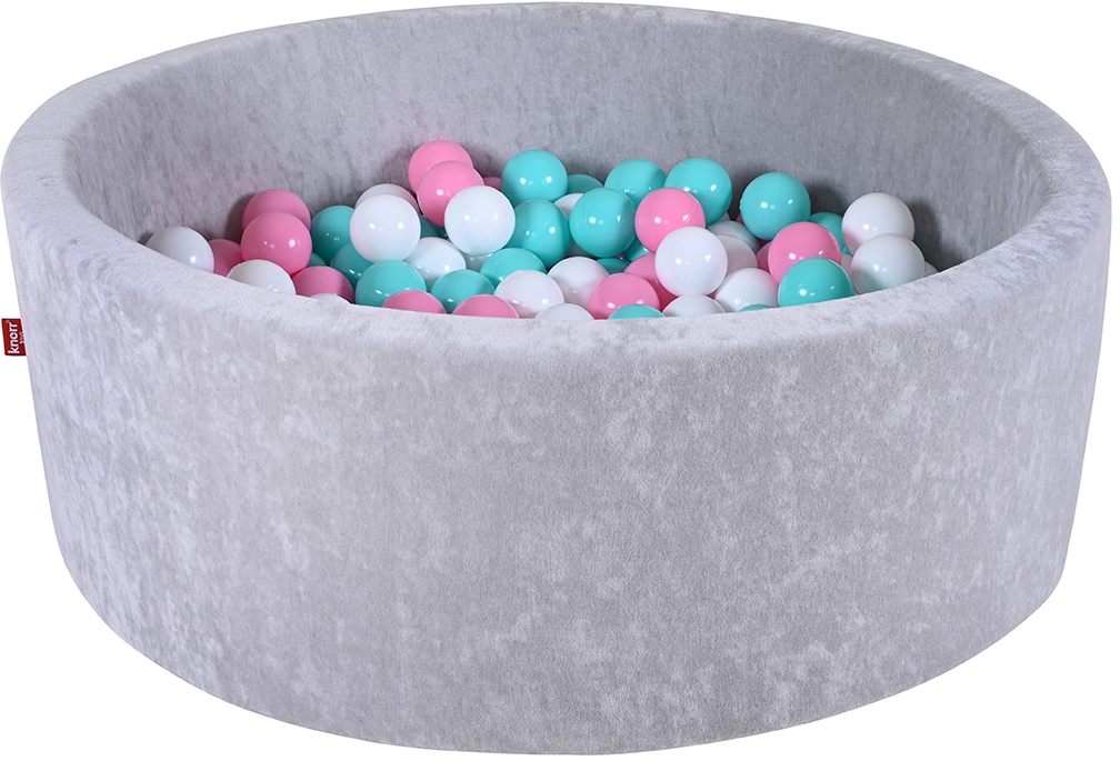 Knorrtoys® Bällebad »Soft, Grey« mit 300 Bällen rose/creme/lightBlue; Made in Germany