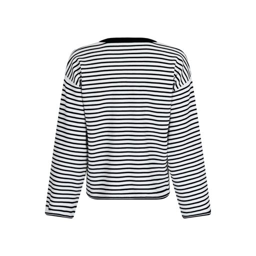 Neo Noir Enna Stripe Knit Bluse, Hvid/Sort, 38