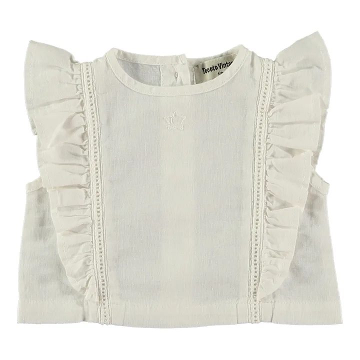 Tocoto Vintage Top Baby Volant | Blanc