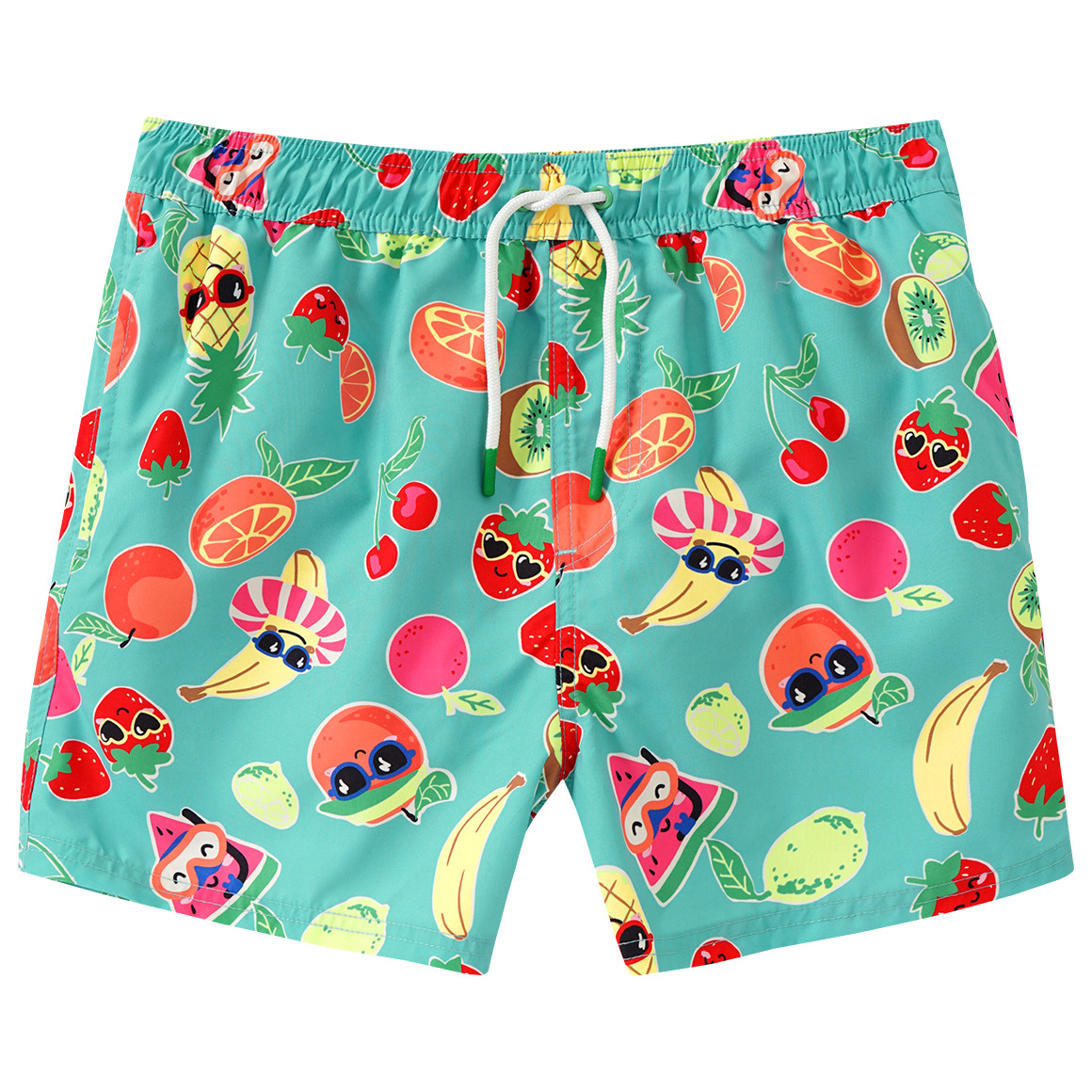 Famy Jungen Badeshorts mit Allover-Print helltürkis