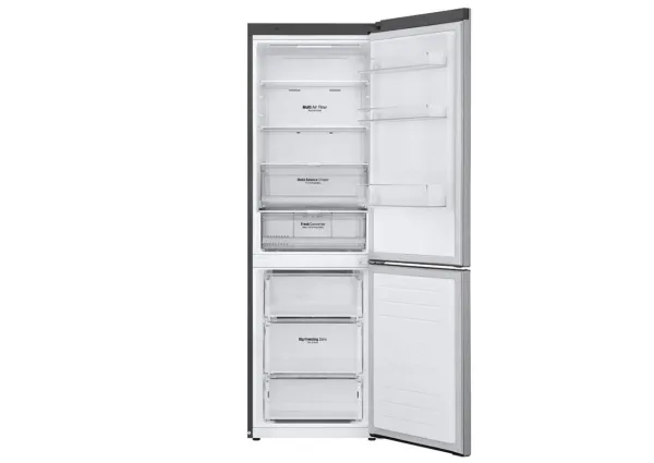 LG Refrigerator GBB71PZDMN A  , Free standing, Combi, Height 186 cm, No Frost system, Fridge net capacity 234 L, Freezer net capacity 107 L, Display, 36 dB, Silver