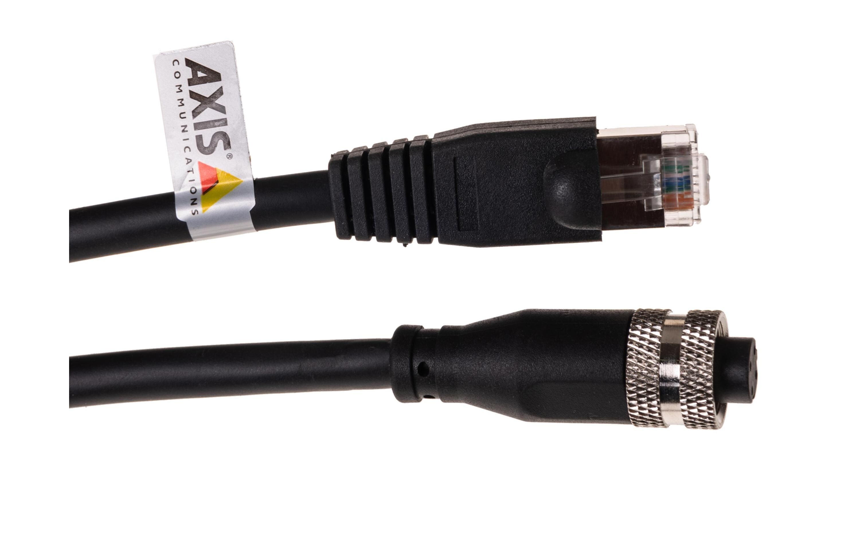 Patchkabel RJ-45 - M12, Cat 5e, S/FTP, 0.5 m, SchwarzKabel M12-RJ-45