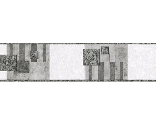 Zelfklevende rand 9006-23 Alleen Rand Geometrisch grijs 5 m x 13 cm