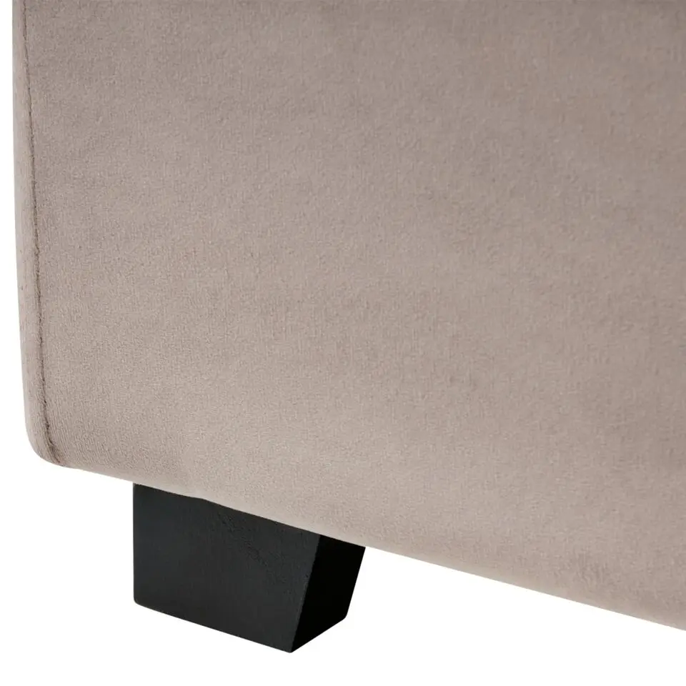 ROUEN - Tweepersoonsbed - Taupe - 140 x 200 cm - Fluweel