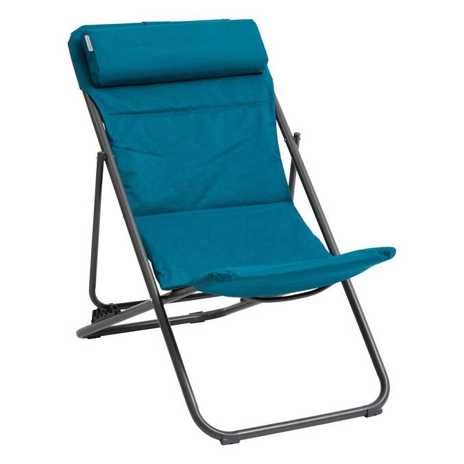 Chilienne de jardin pliante JUBBA Bleu canard & Graphite