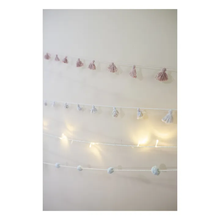 Lorena Canals Guirlande pompons | Gris clair