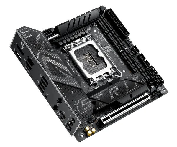 ASUS ROG STRIX B860-I GAMING WIFI - Bundkort - mini ITX - LGA1851 sokkel - B860 Chipset - USB4, USB 3.2 Gen 2, USB-C 3.2 Gen 2x2, USB 3.2 Gen 1, USB-C 3.2 Gen2 - Wi-Fi 7, 2.5 Gigabit LAN, Bluetooth - onboard grafik (CPU påkrævet) - HD Audio (8-kanale