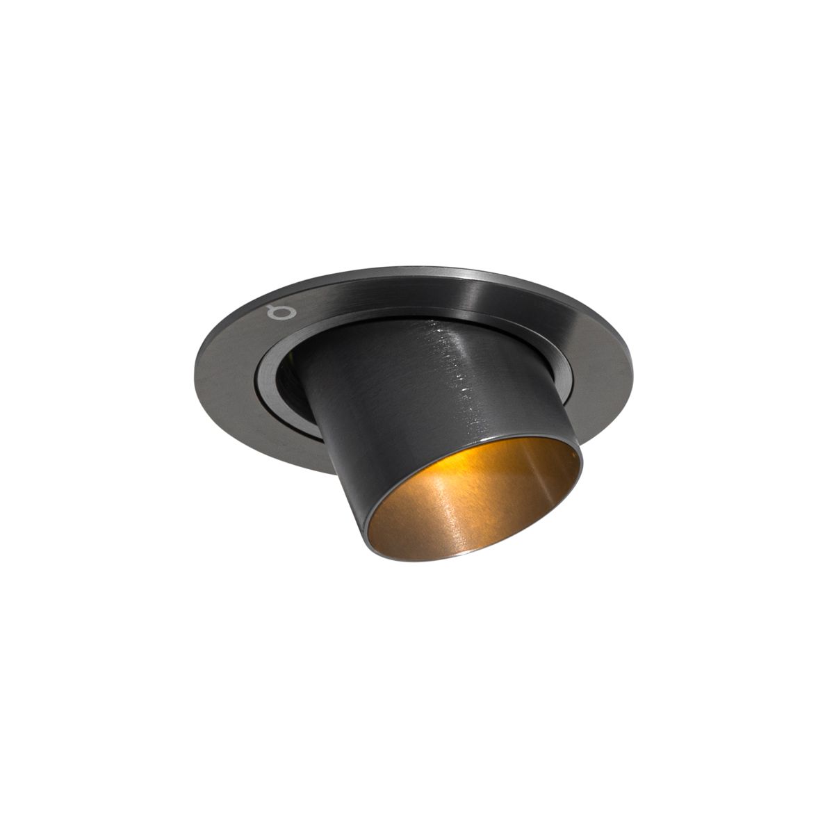 Set van 6 inbouwspots gunmetal GU10 35mm rond kantelbaar - Installa