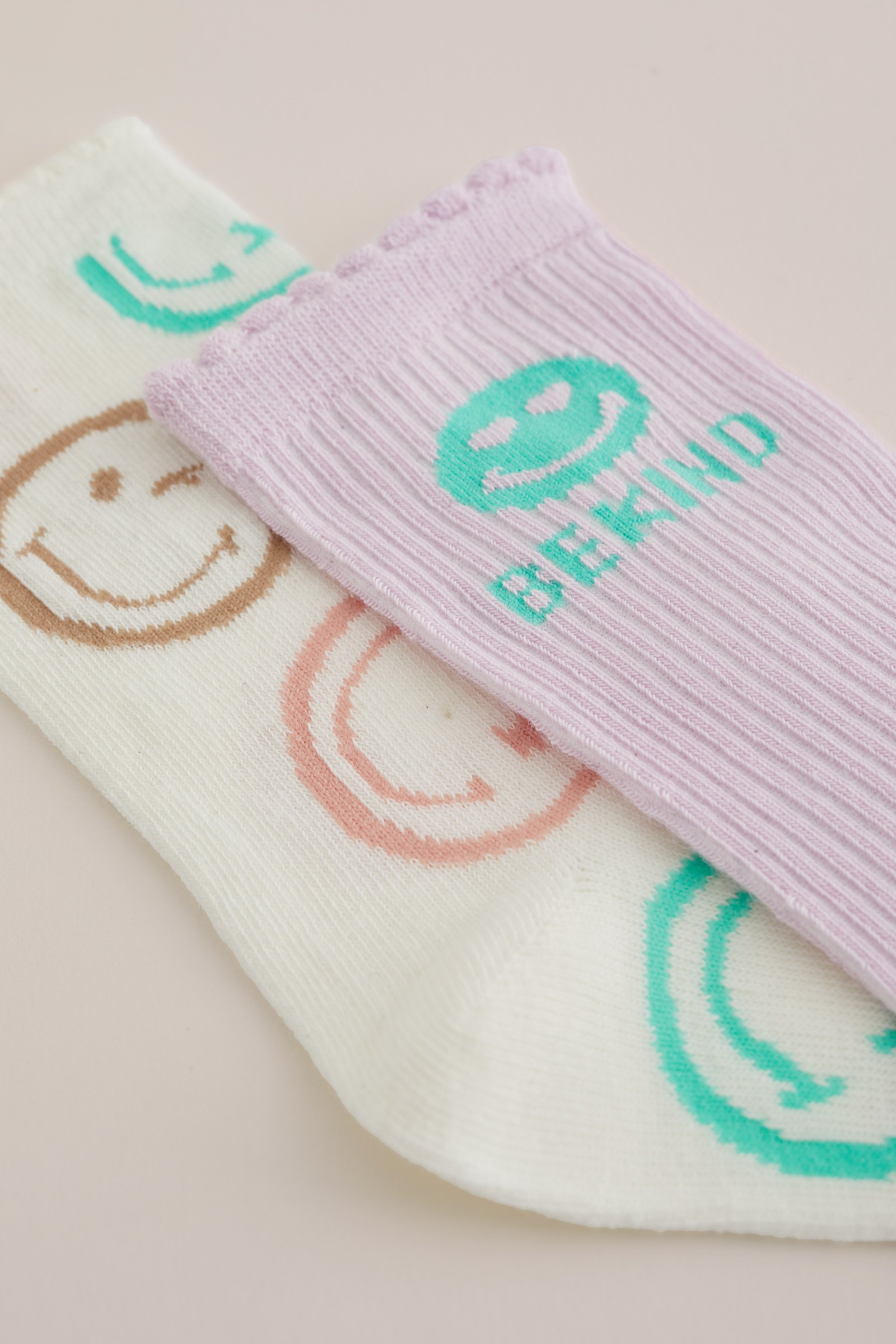 Meisjes SmileyWorld® sokken met dessin WE Fashion Lichtpaars