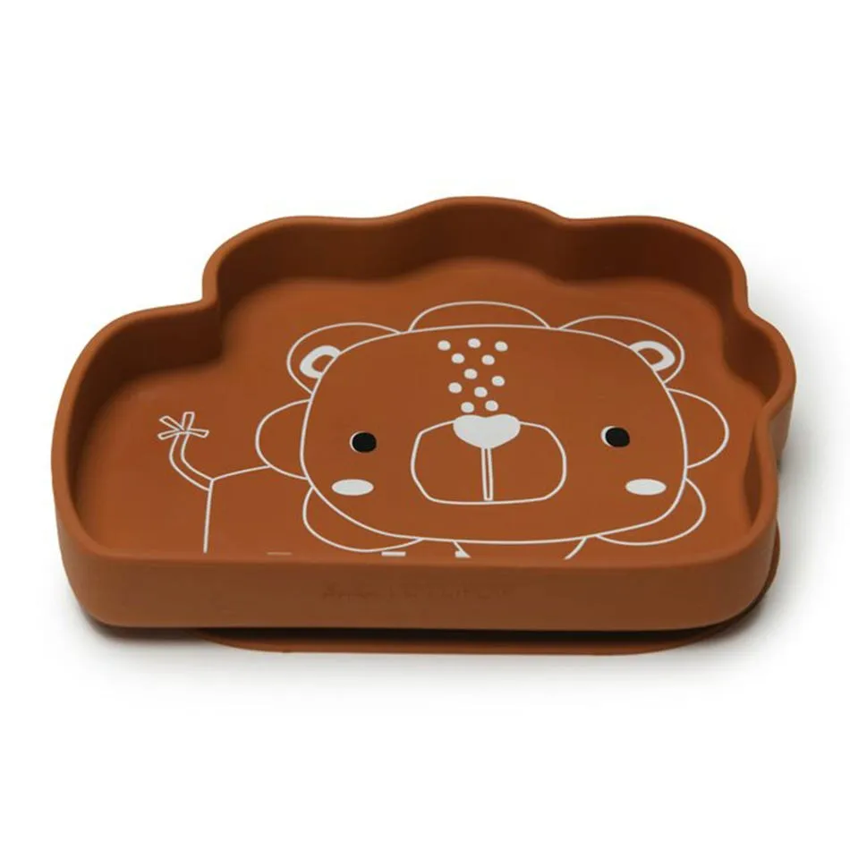 Loulou Lollipop Ensemble de vaisselle en silicone - lion