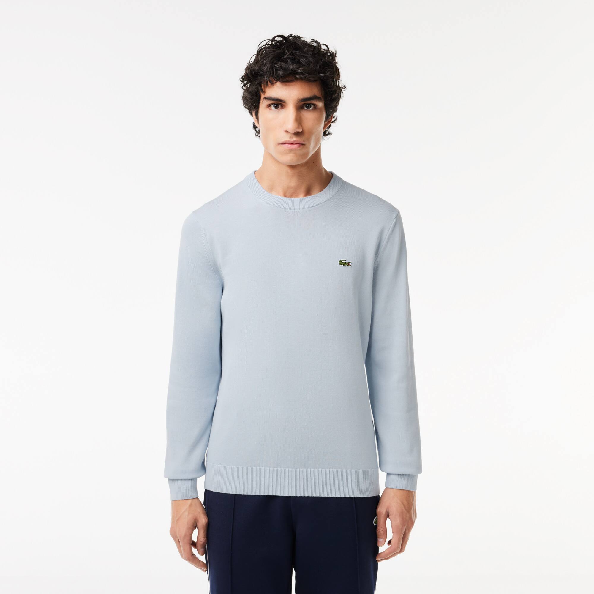 Herren Baumwollpullover Pullover - Blau - Lacoste - Herren