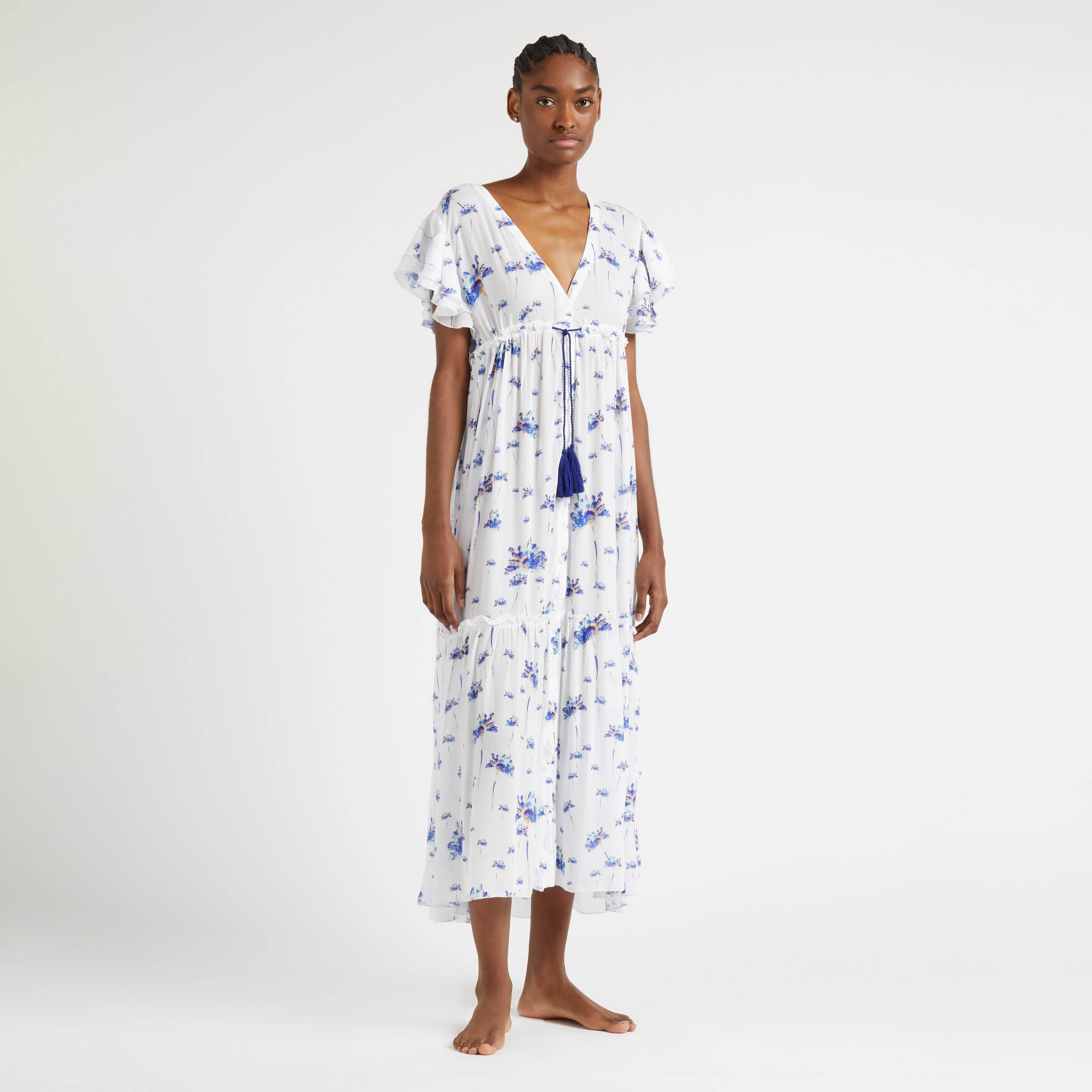 Robe longue en viscose femme Herbier