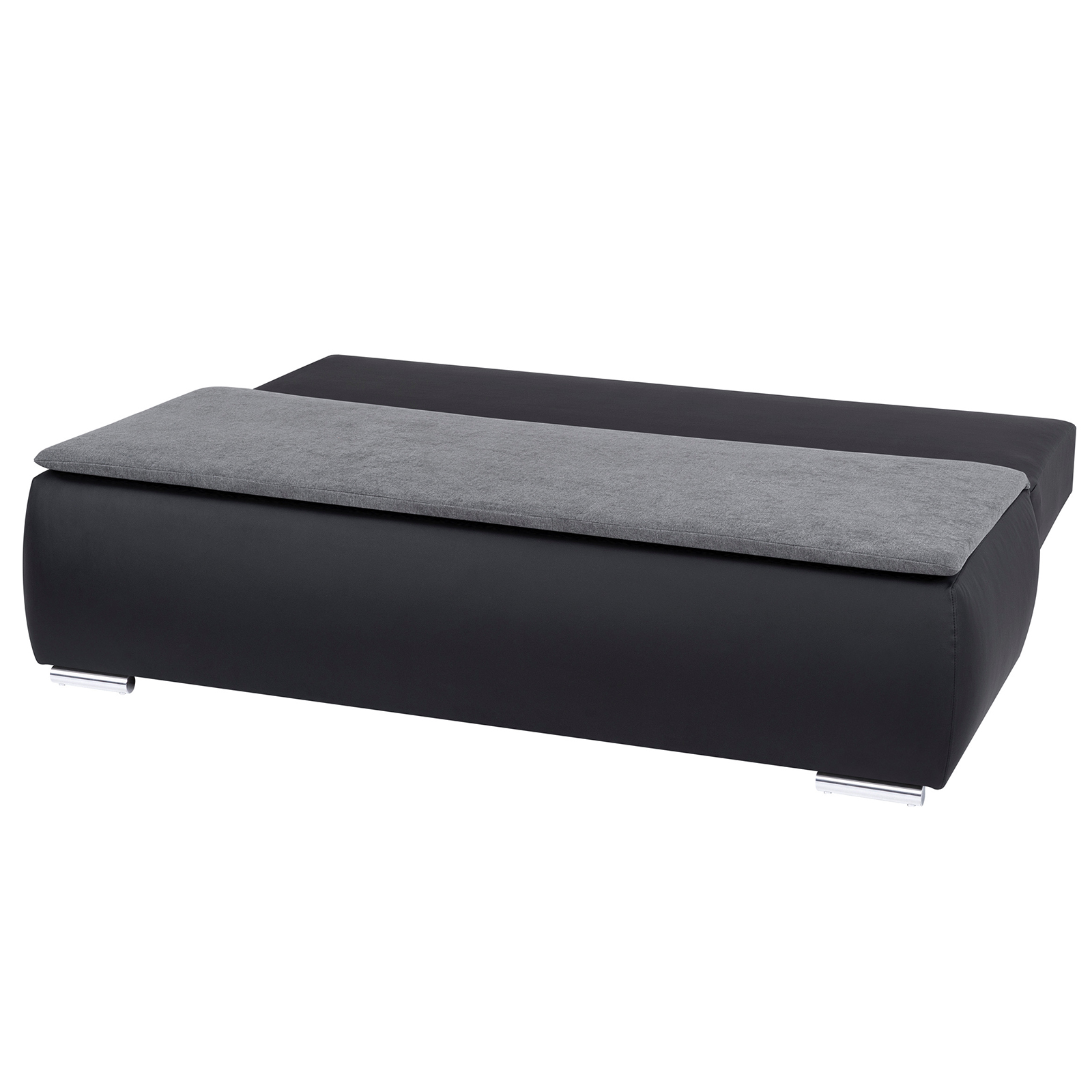 Boxspringsofa - schwarz-grau - Dauerschläfer