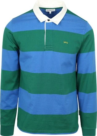 McGregor Rugbyshirt Streep Blauw Groen MM242.8004.03-2202 kopen