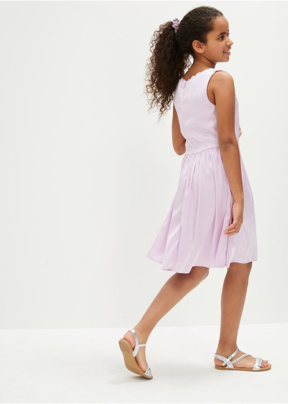 Robe festive fille en satin