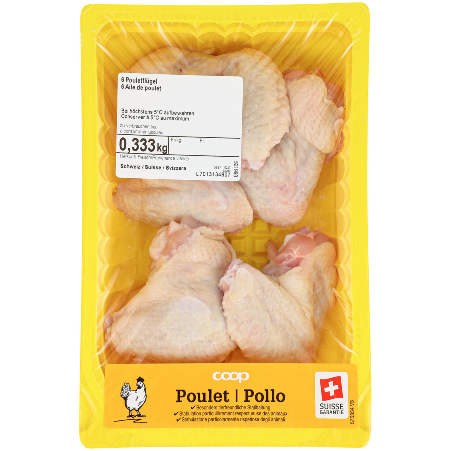 Pouletflügeli 5 Stück 390g