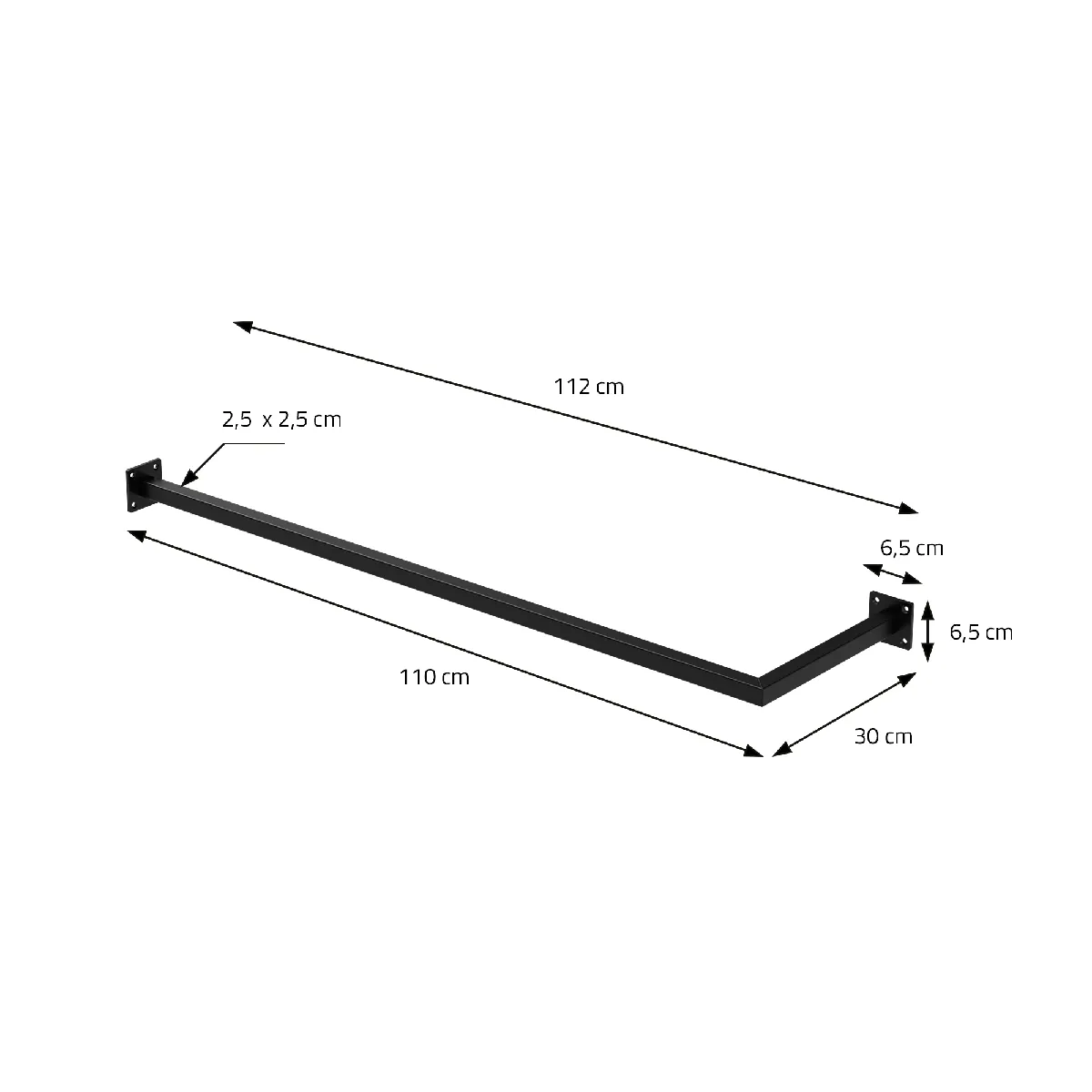 ML-Design Tringle Murale Noire