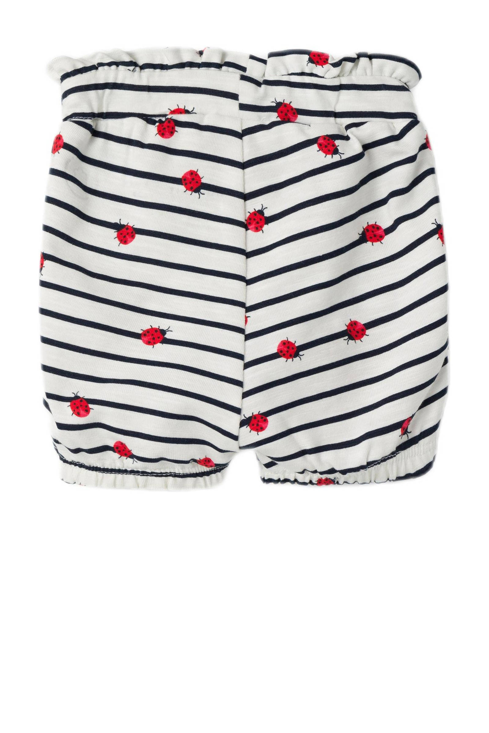 NAME IT baby regular fit casual short NBFFELIAS met all over print wit/blauw/rood