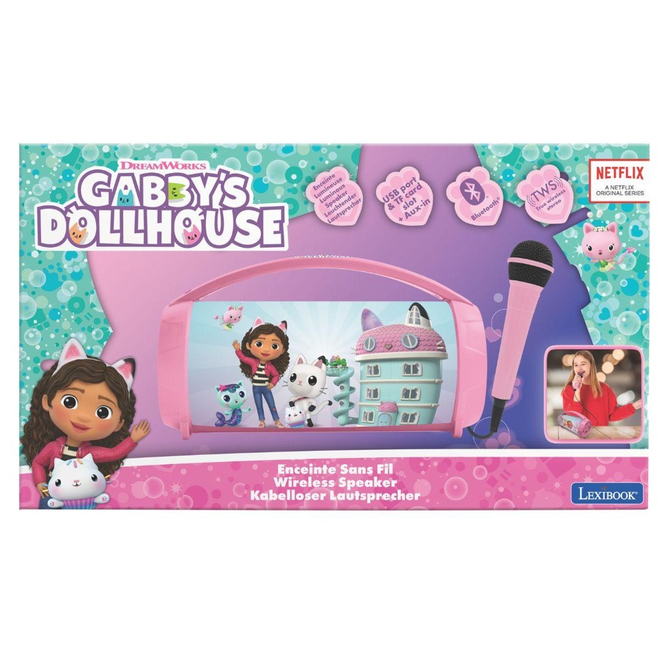 Lexibook - Gabby's Dollhouse Bluetooth Light Speaker (BTP585GDHZ)