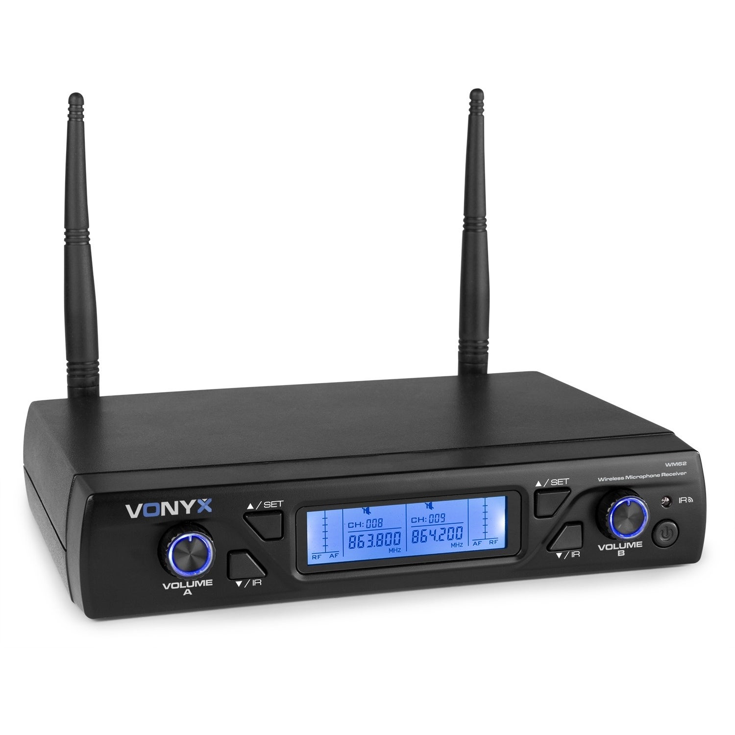 Vonyx WM62B draadloos systeem met twee bodypacks (863 - 865 MHz)