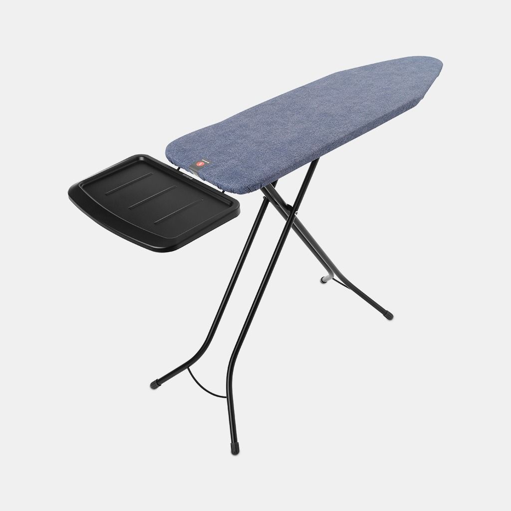 Strijkplank B, 124x38 cm, solide stoomunithouder - Denim Blue