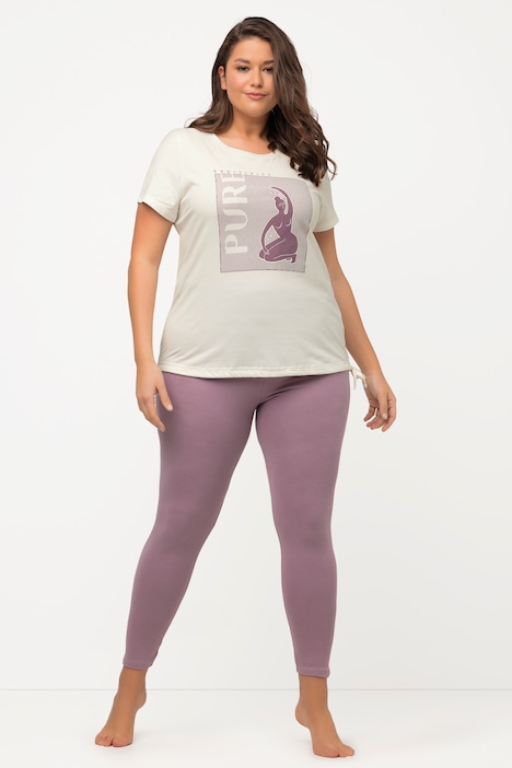 Yoga-T-Shirt, Rundhals, PURE, Halbarm, Biobaumwolle